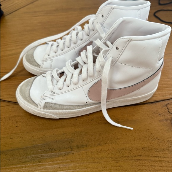 Nike Women's High-Top Sneakers - White and Pink - Picture 1 of 4